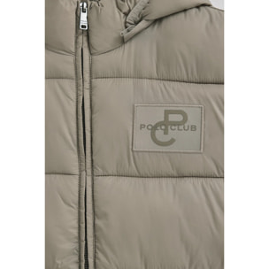 Chaleco ultralight color piedra con logo Polo Club