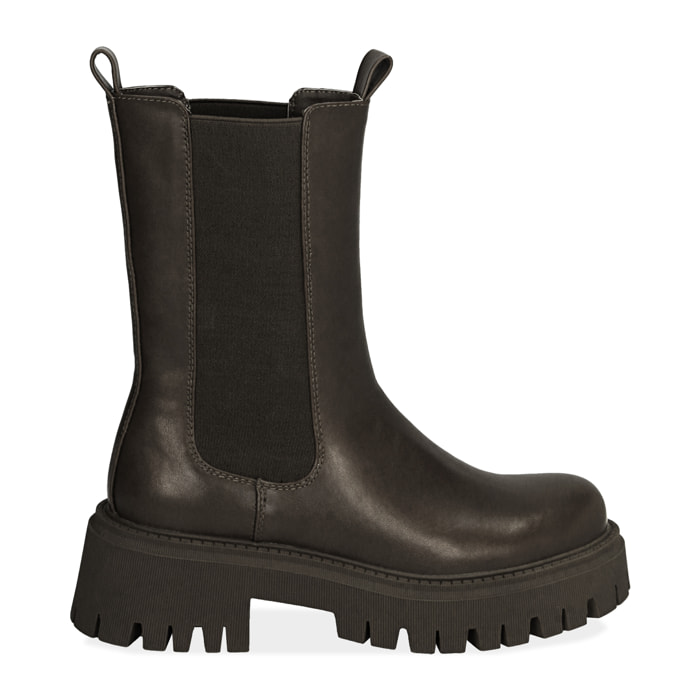 Botas Chelsea negras, tacón 5,5 cm.