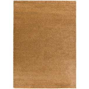 ATLAS Alfombra shaggy lisa en color camel, varias medidas disponibles