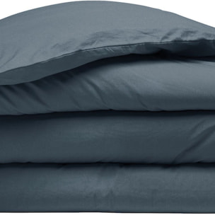 Housse De Couette 100% percale Coton lavé 80fils Emeraude