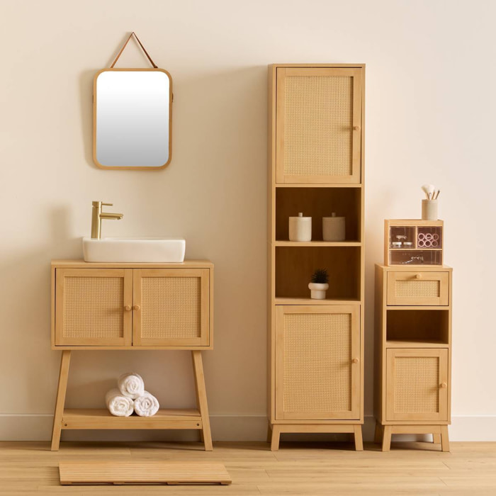 Meuble sous-lavabo Cane marron