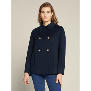 Elena Mirò - Chaquetón de tejido doble - Azul