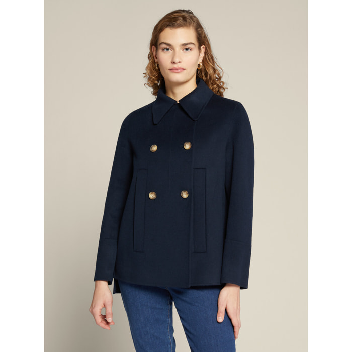 Elena Mirò - Chaquetón de tejido doble - Azul