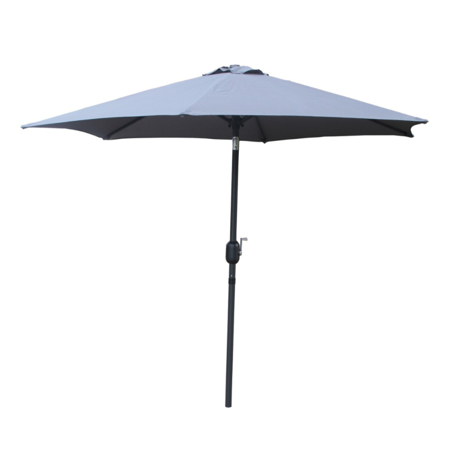 Parasol droit rond 2,5 x 2,5 m gris EMMA
