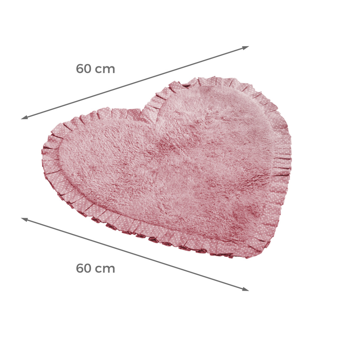 Tappeto Bagno A Forma Di Cuore Matilde Rosa