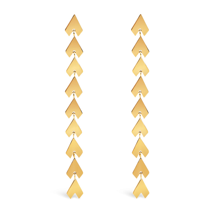 Pendientes Arrow Acero Baño Oro