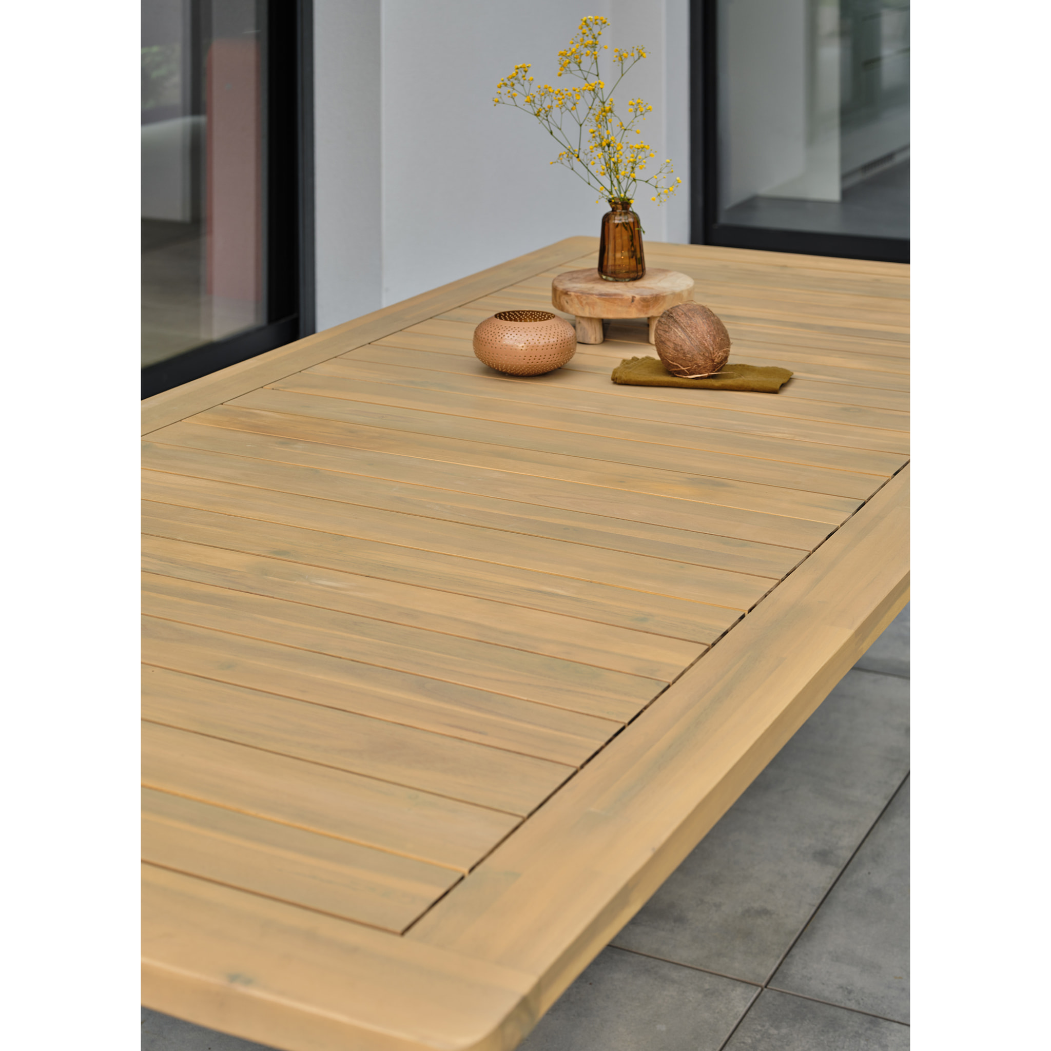 LISO - Table de jardin 8 places - Acacia