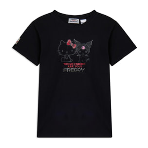 T-shirt Hello Kitty & Kuromi con stampa frontale