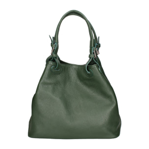 Borsa a spalla da donna In Vera pelle Made in Italy 29x32x17 cm