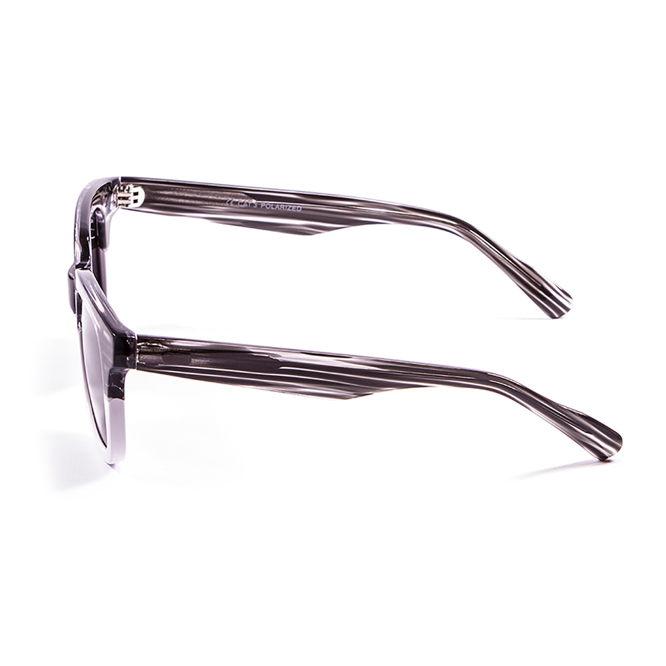 Gafas de sol OCEAN SAN CLEMENTE - Demi negro con detalle blanco / Ahumada