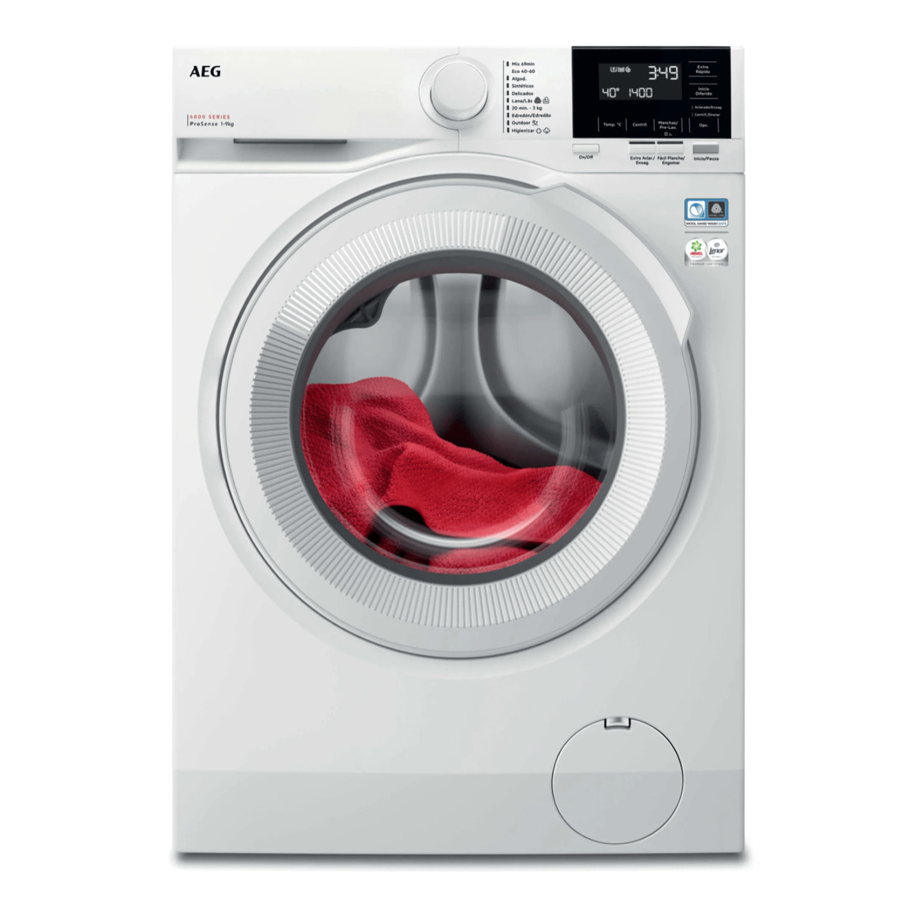 AEG Lavadora de libre instalación Serie 6000 ProSense® de 9.0 kg LFR6194O2B