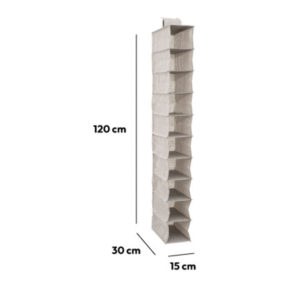 Rangement chaussures 10 cases Gris clair Orga