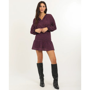 Vestido corto con volantes