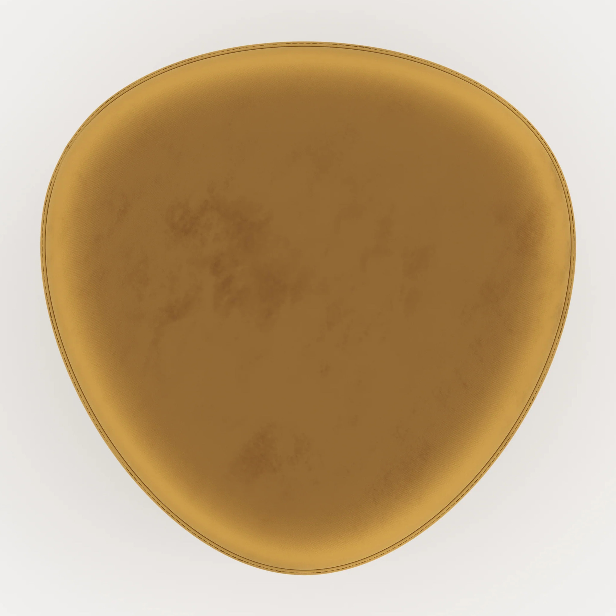 Pouf en velours jaune - Emmy