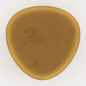 Pouf en velours jaune - Emmy