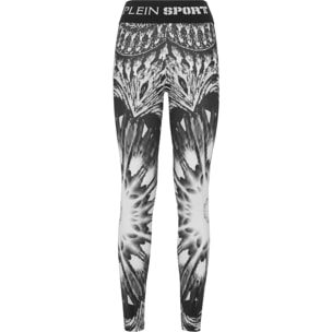 PLEIN SPORT Sport Leggings OPTICAL FLOWER