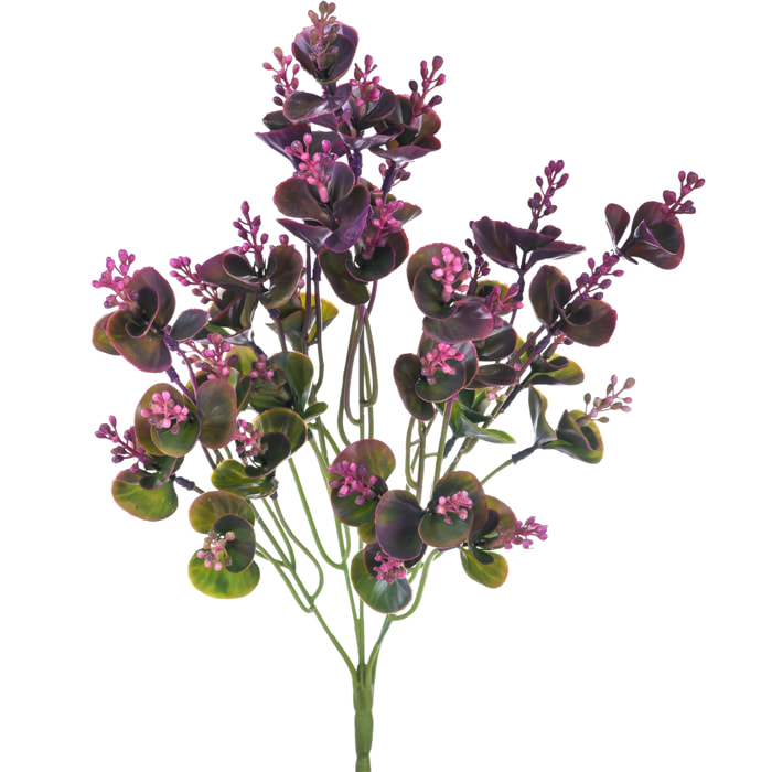 Eucalipto Plastificato - Pezzi 4 - 25X42X25 - Colore: Rosso - Bianchi Dino - Piante Artificiali