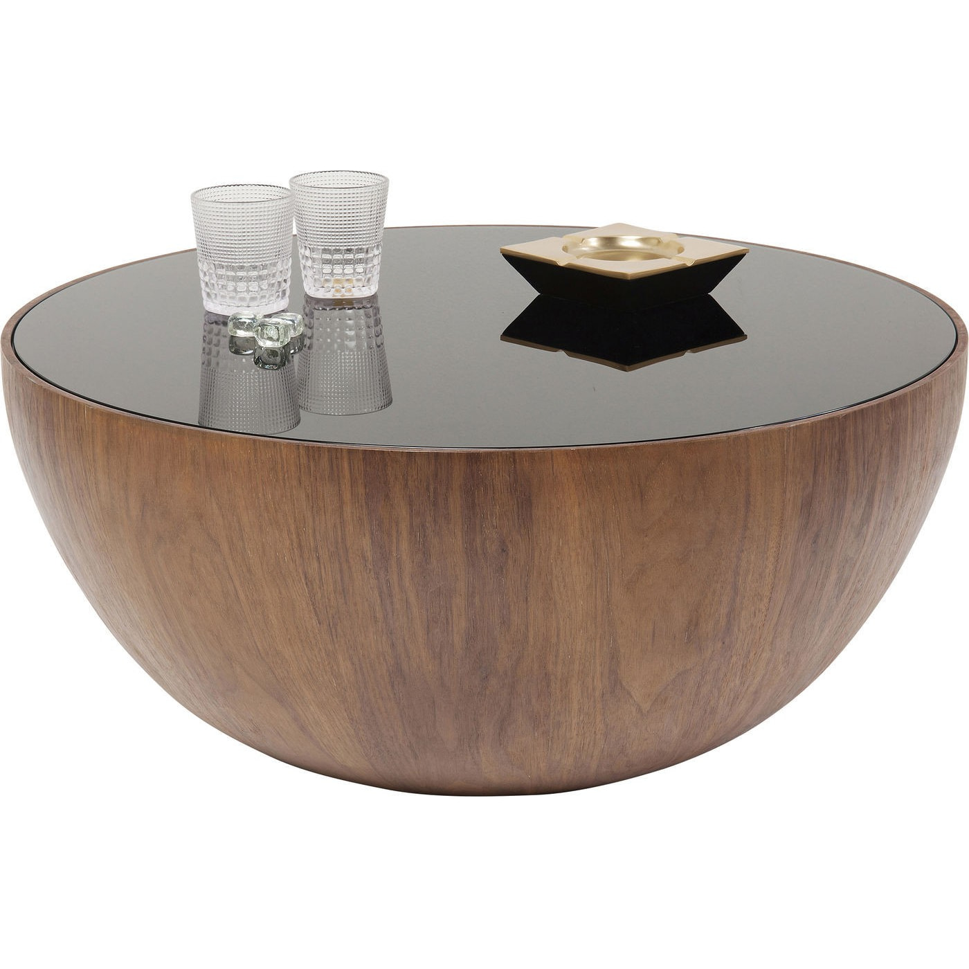 Table basse Tear Drops 80cm noyer Kare Design