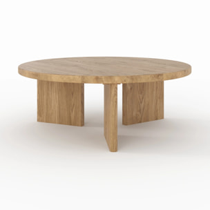 Table basse ronde en bois massif de mindi - Galia