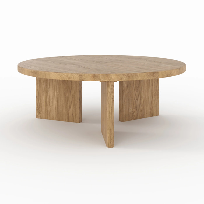 Table basse ronde en bois massif de mindi - Galia