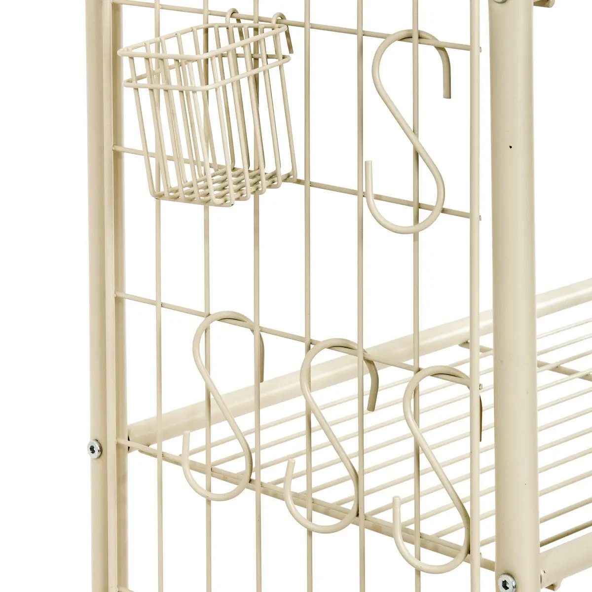 Meuble de Buanderie Linea en Acier Beige 68x36x163 cm