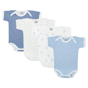 Pack 4 Body Basico Manga Corta