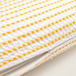 Funda de cojín algodón gofre Ark color amarillo Algodón