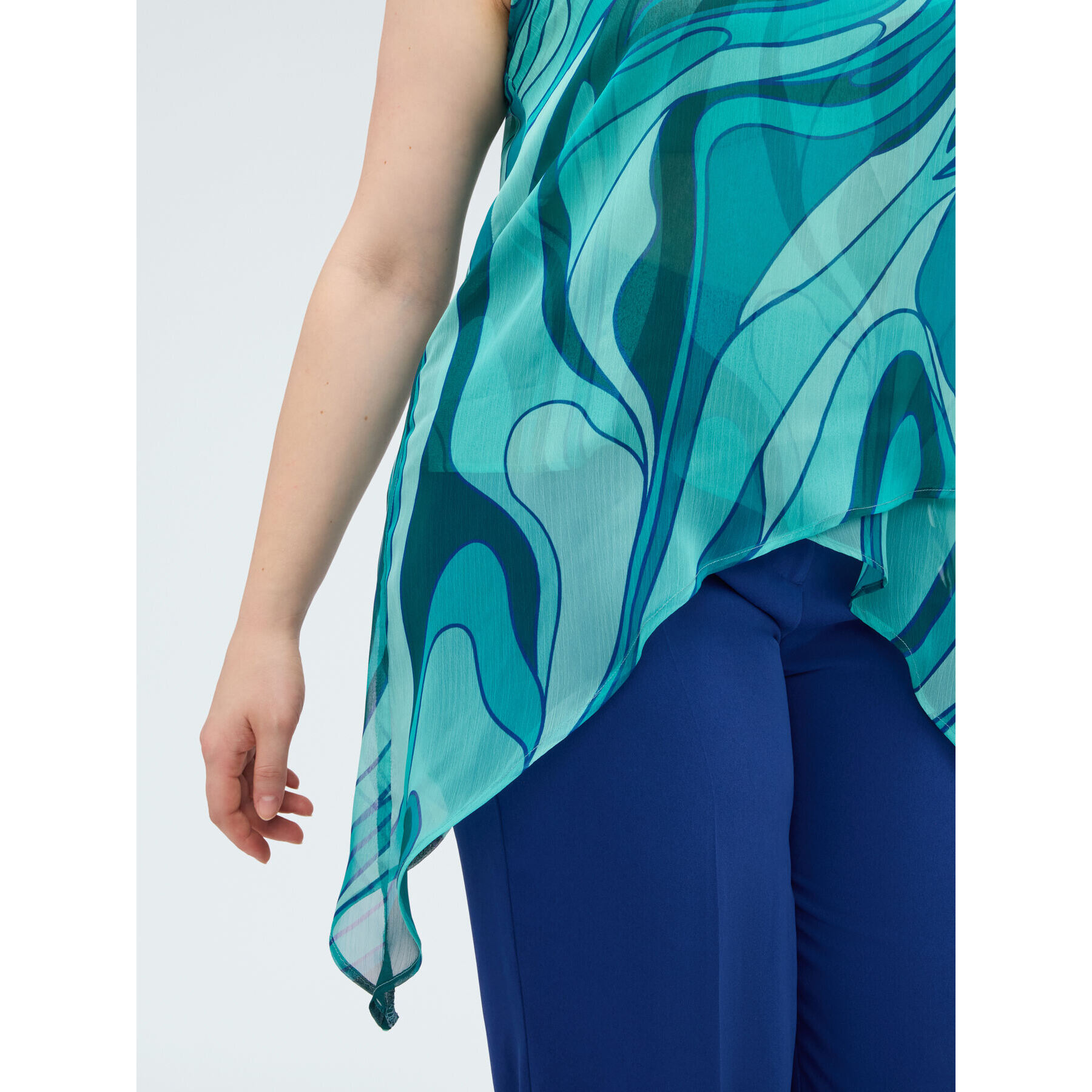 Fiorella Rubino - Top de georgette con estampado - Verde