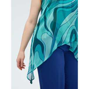 Fiorella Rubino - Top de georgette con estampado - Verde