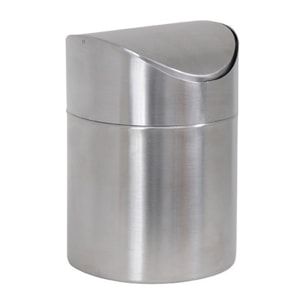 Poubelle à  bascule de table ou cosmétique 1,5L Inox MSV