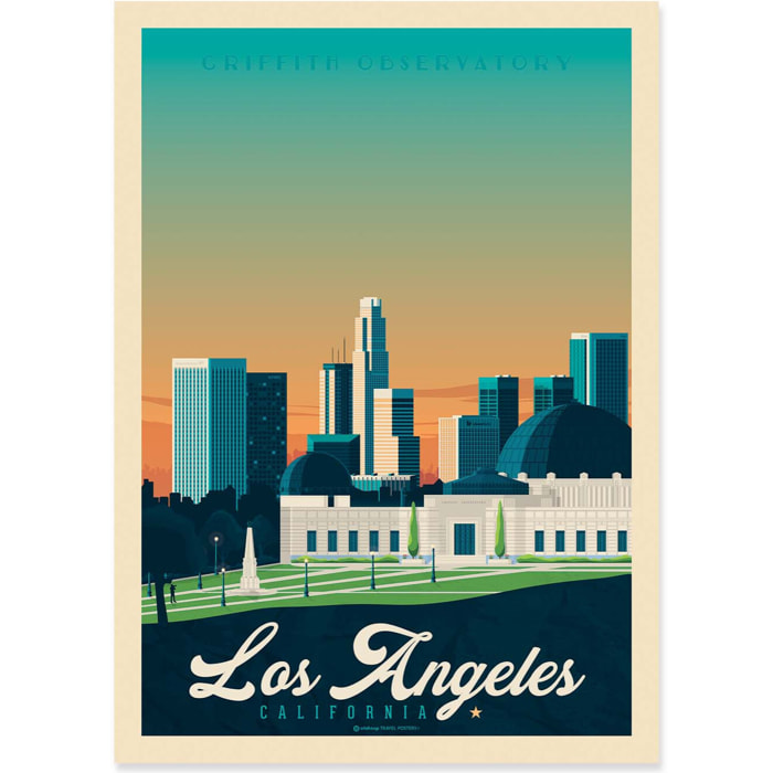 Affiche - Los Angeles - Olahoop Travel Posters