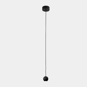 LEDS C4 Colgante Punto Single Surface LED 6.5 Blanco cálido - 3000K ON-OFF Negro 329lm