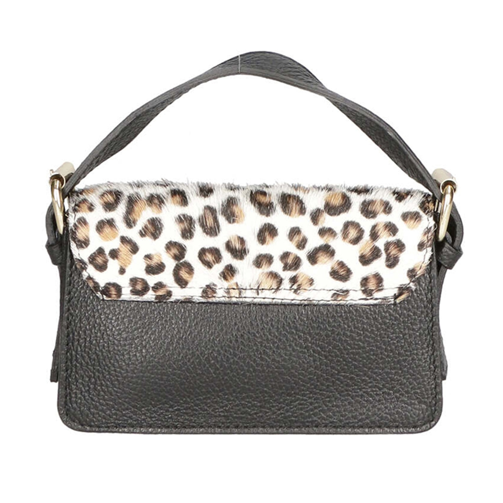 Borsa a mano da donna - Modello Aleide - Vera pelle - 18.0 x 11.0 x 6.5 cm