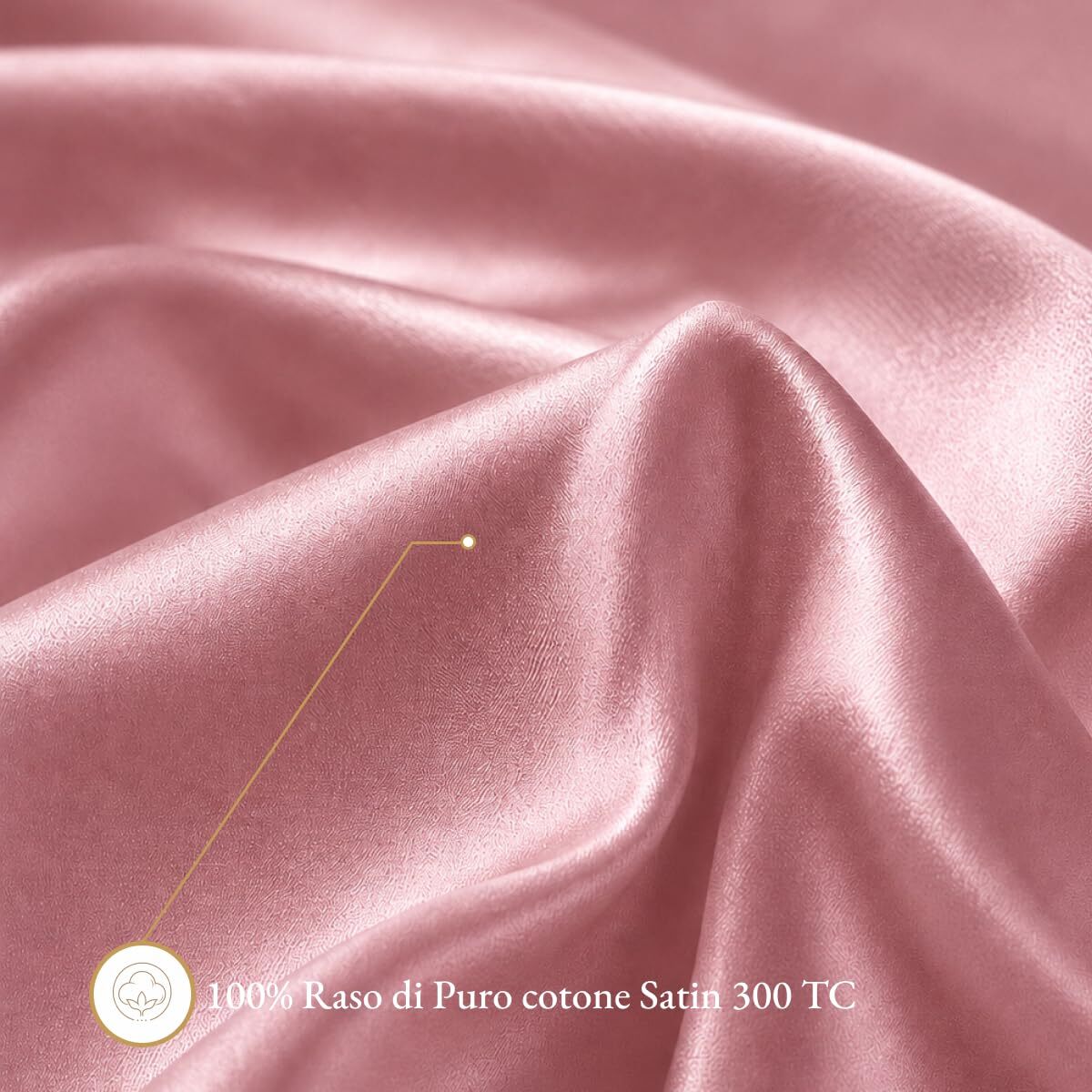 Sacco copripiumino in raso di cotone - rosa