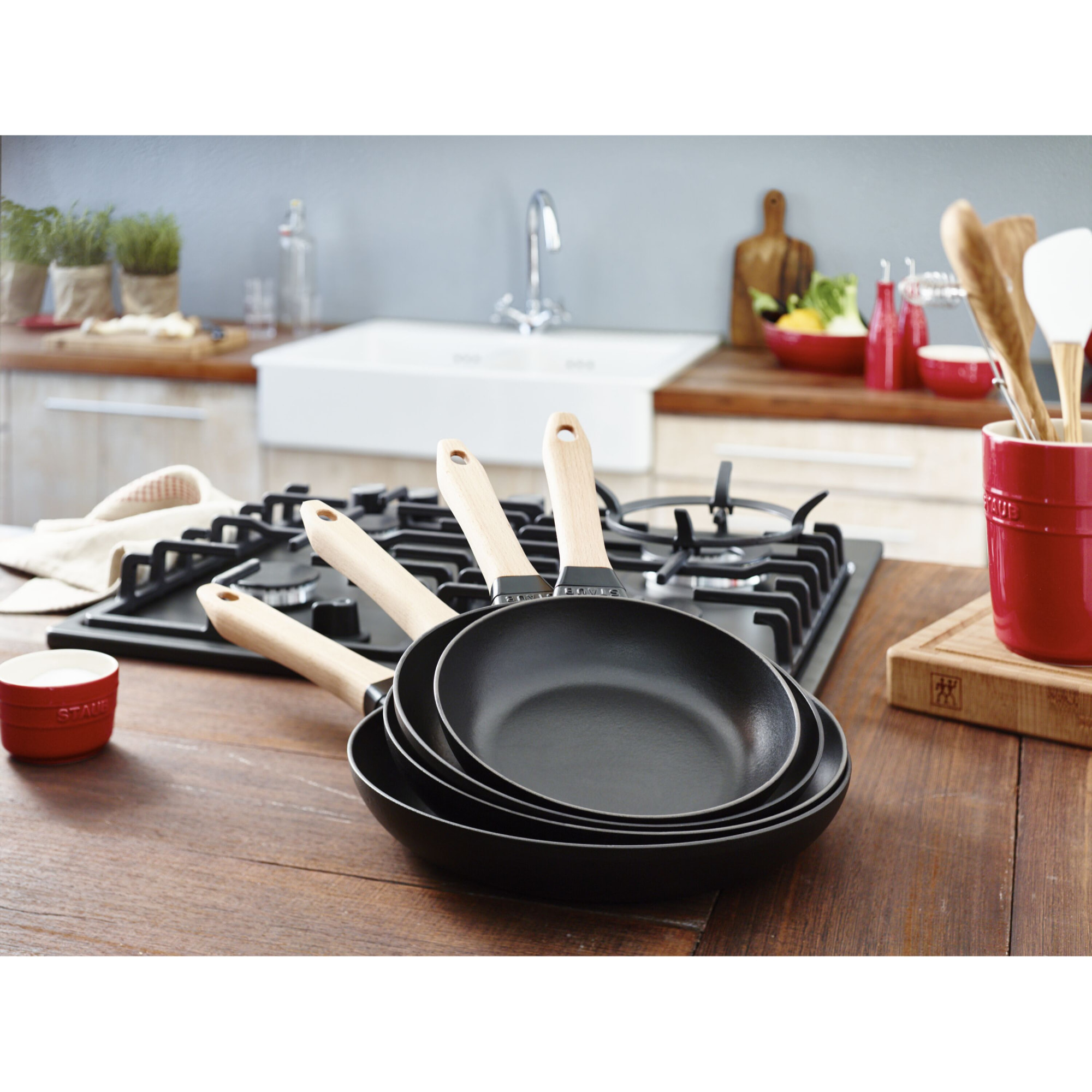 STAUB Poêle en Fonte Staub, Ø 28 cm, Noir Mat