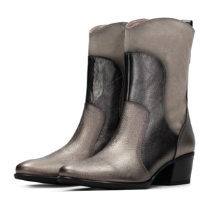 Bota Cowboy Madeira Metalizados 5 cm