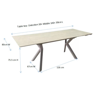 Table à rallonges Xenia 200x80cm blanche Kare Design