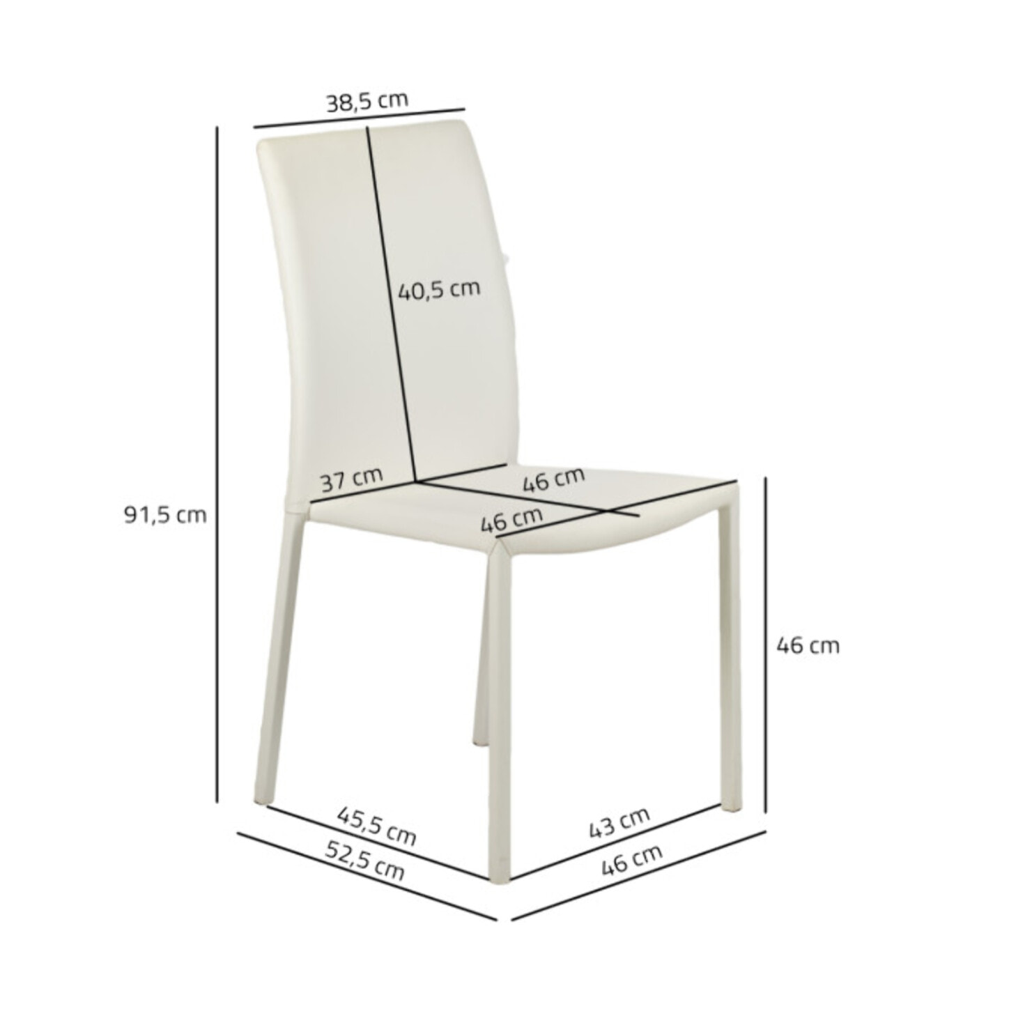 Chaise en simili empilables - 3 coloris - SANDY 2