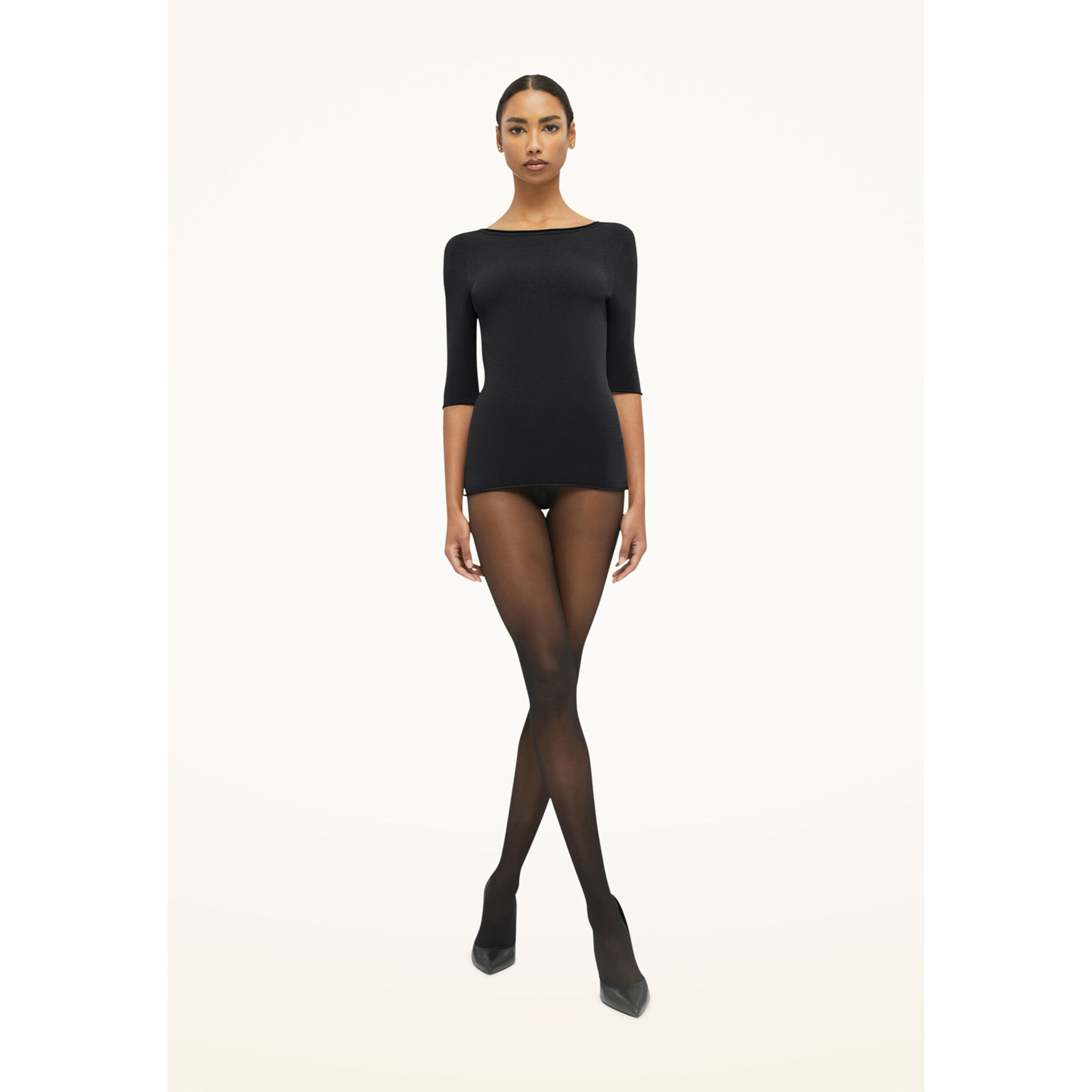 Top a maniche corte Viscose Knit Top Short Sleeves