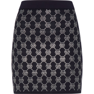 PHILIPP PLEIN Minifalda de punto MONOGRAM