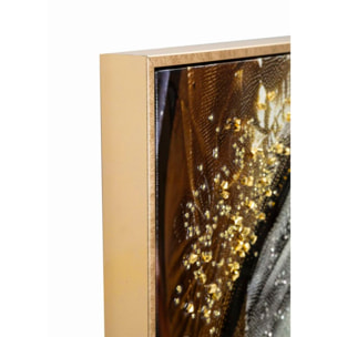 DIPINTO SU TELA LACCATO NAIROBI C/CORNICE -A- CM 52X4X102