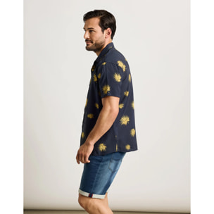 Camisa Manga Corta Azul Marino - Sunflower