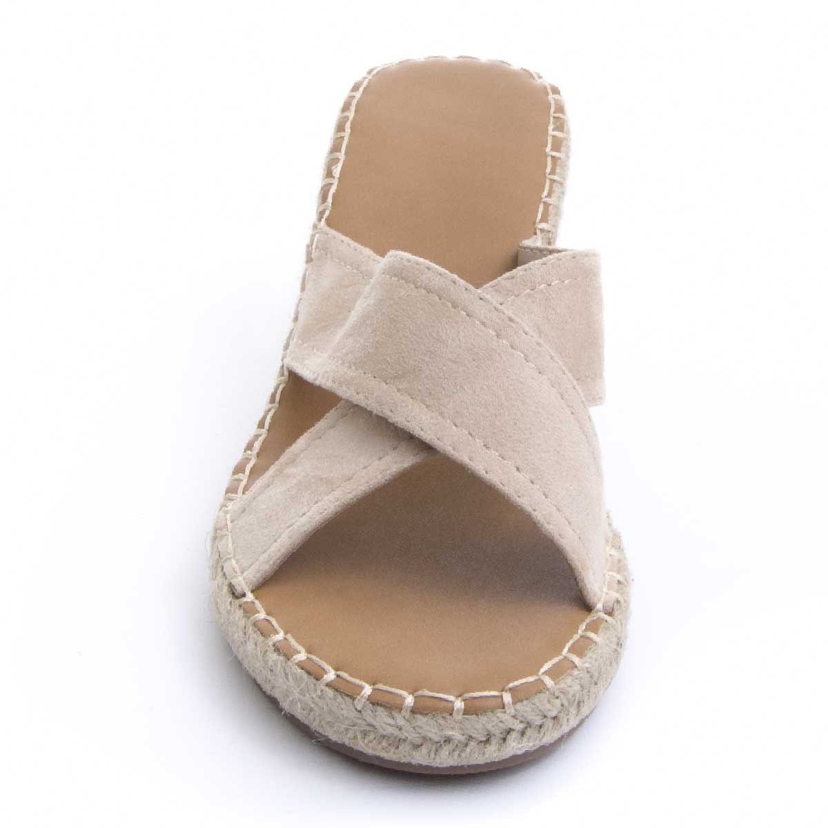 Sandalias de Cuña - Beige - Altura: 7 cm