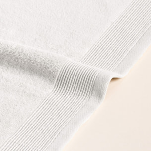 Lot de 4 serviettes Harmony Bicolores Blanc-Mousse - Zero Twist - 600 grammes