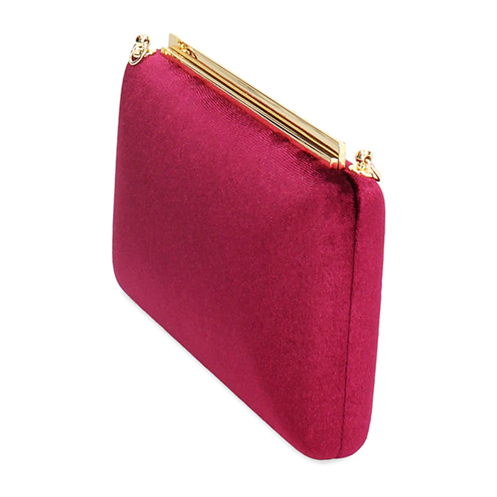 Clutch bordeaux in velluto