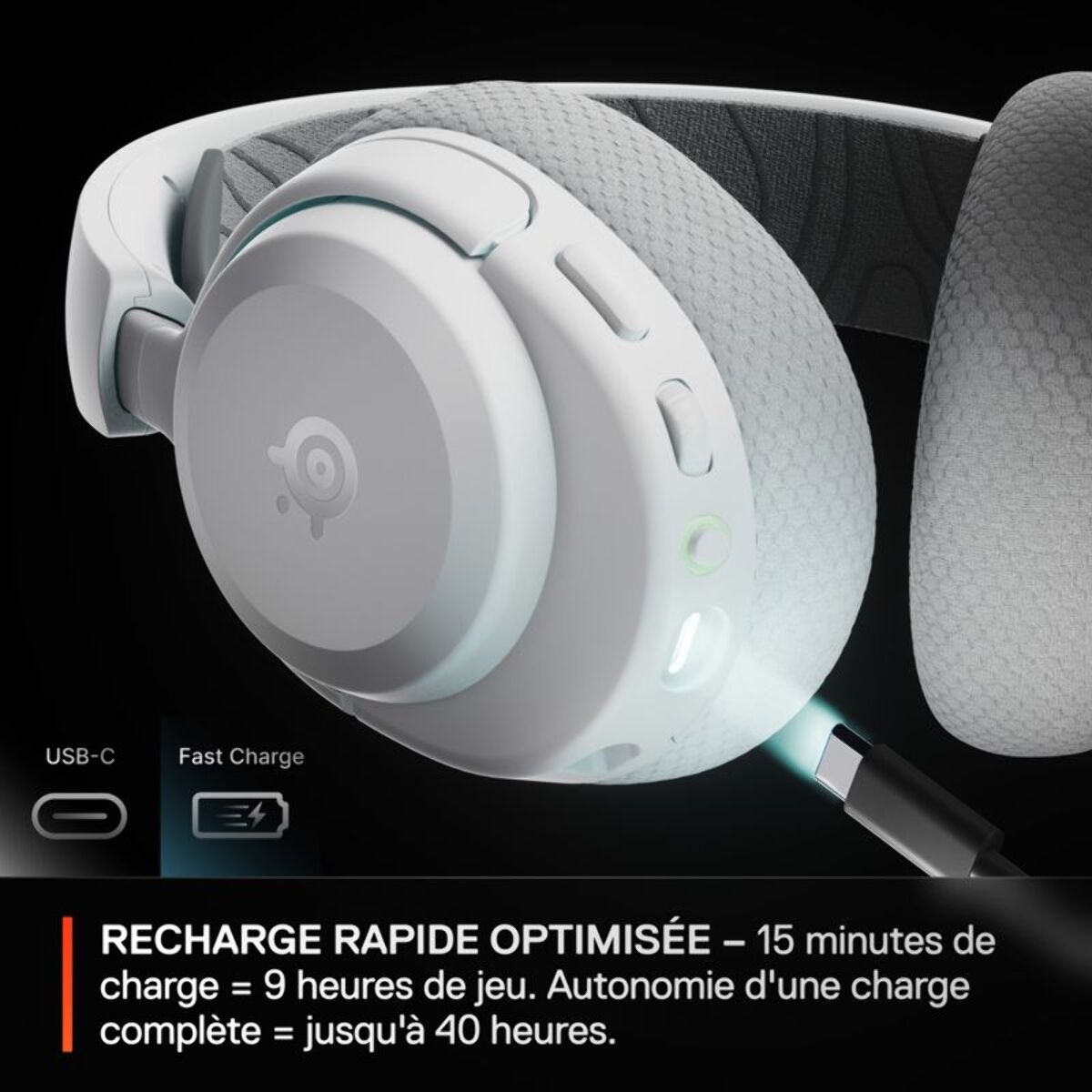 Casque gamer STEELSERIES Arctis Nova 3PW Blanc