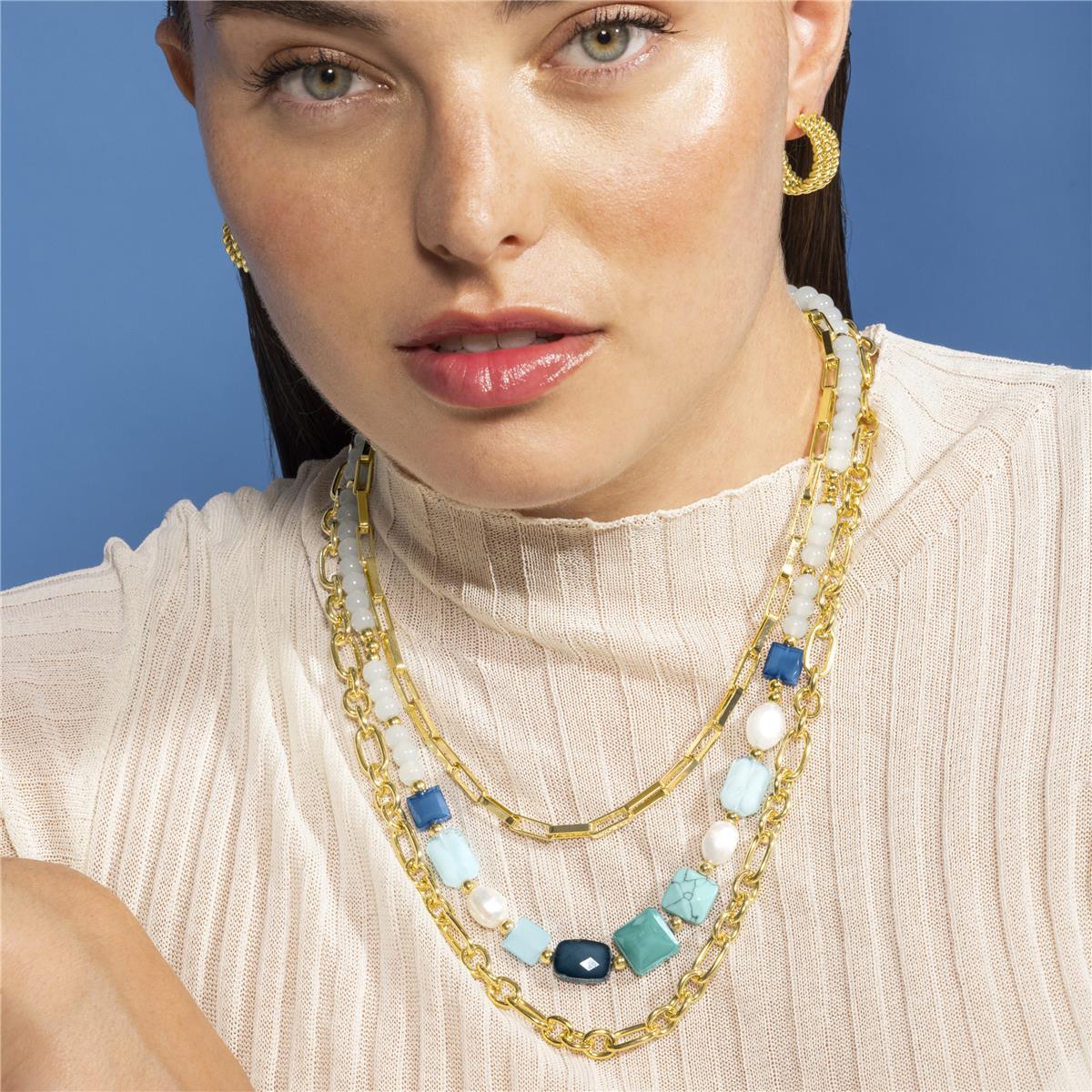 Collar Lux by Lux acabado en oro 18k