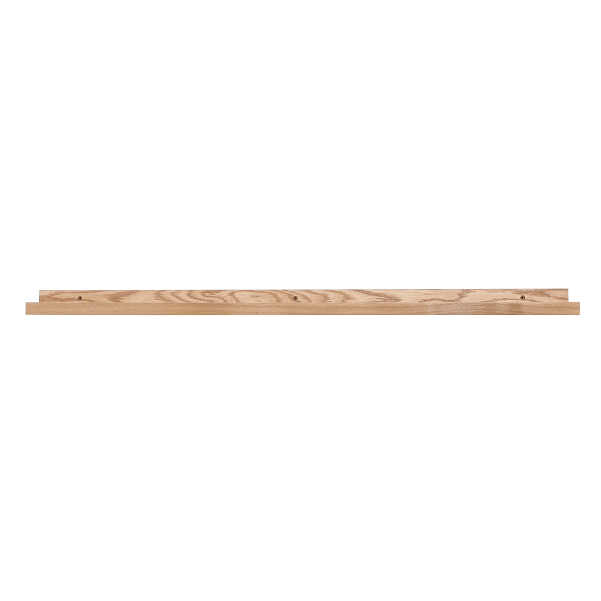 Support mural cadres photos - étagère linéaire en bois clair chêne L120 cm LINEA