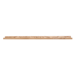 Support mural cadres photos - étagère linéaire en bois clair chêne L120 cm LINEA