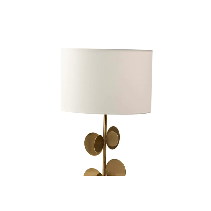 Lampara Sobremesa Metal Dorado 30x30x52 Cm